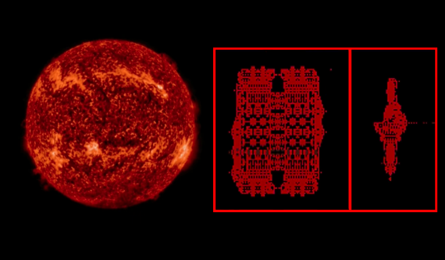 Deux OVNI très détaillés filmés par la sonde SOHO