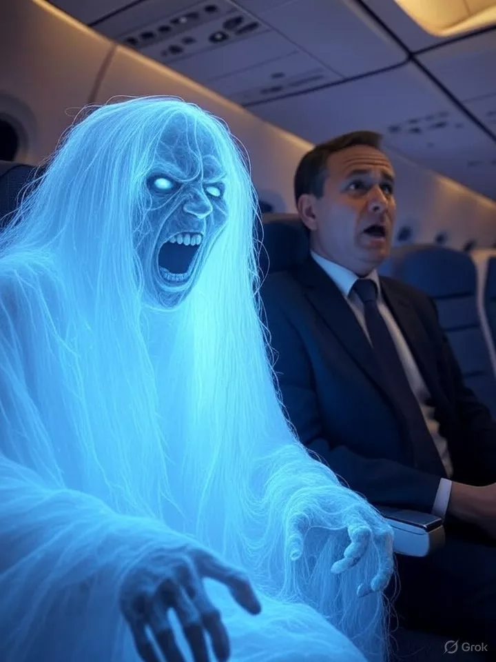 Un fantôme à bord : quand les esprits prennent aussi l’avion