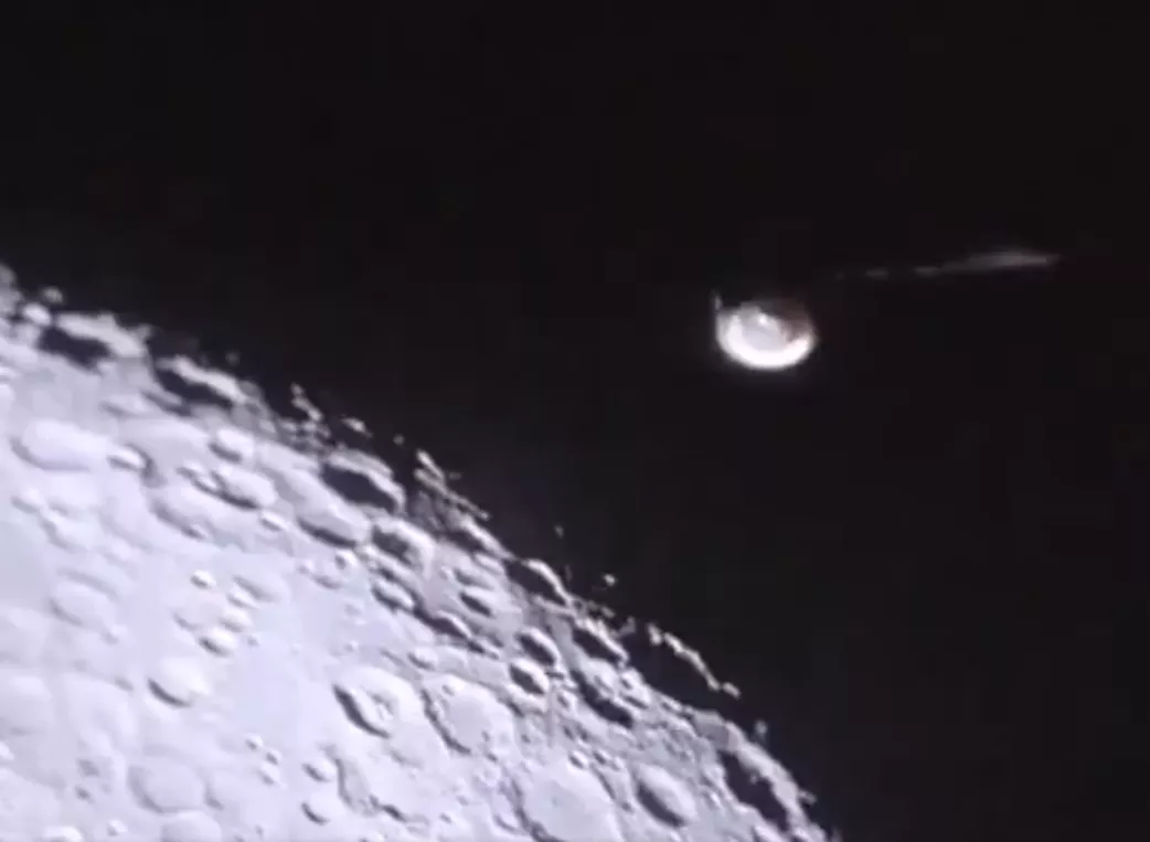 A flying saucer photographed during the Apollo 16 mission